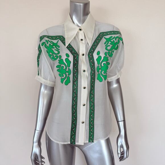 Women blouse size S with crystal bottoms - Picture 1 of 8